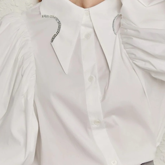 Garcia white shirt with diamond collar - Picture 5 of 7